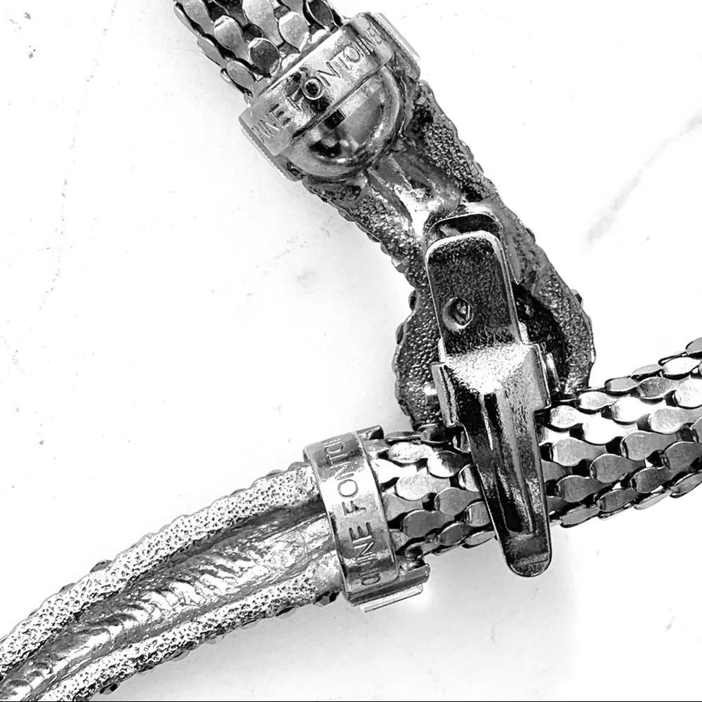 Anne Fontaine Isla Serpent Snake Belt Black Metal - Picture 6 of 6